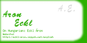 aron eckl business card